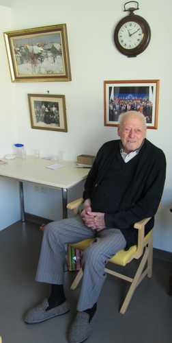 Joseph Sutter, né en 1908, pensionnaire de l'EHPAD Saint Sébastien depuis 2012, a fêté en 2015 ses 107 ans.