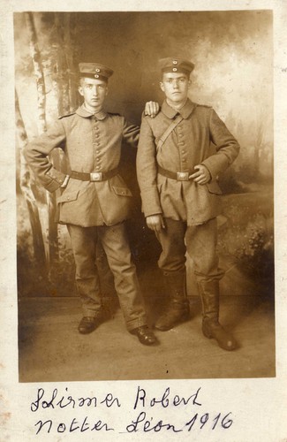 Léon Notter et son ami Robert Schirmer.