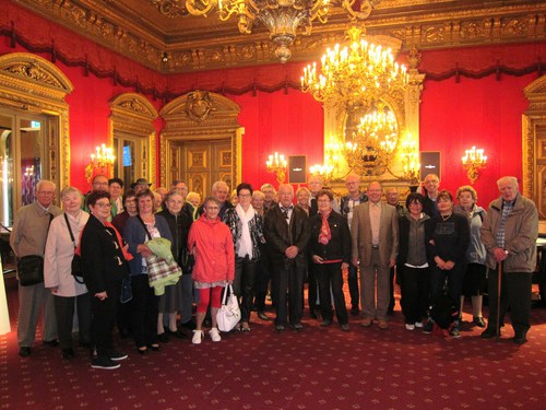 Dans le salon rouge Louis XIV du casino de Baden-Baden.