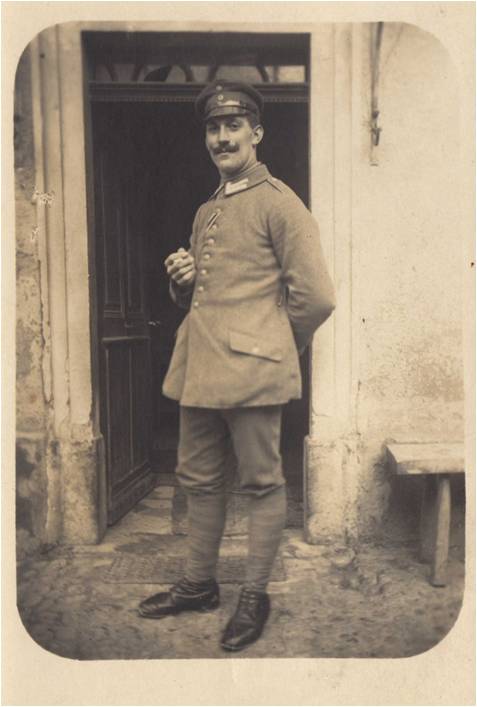 Léon Reymann, lors d'une permission à Rixheim.