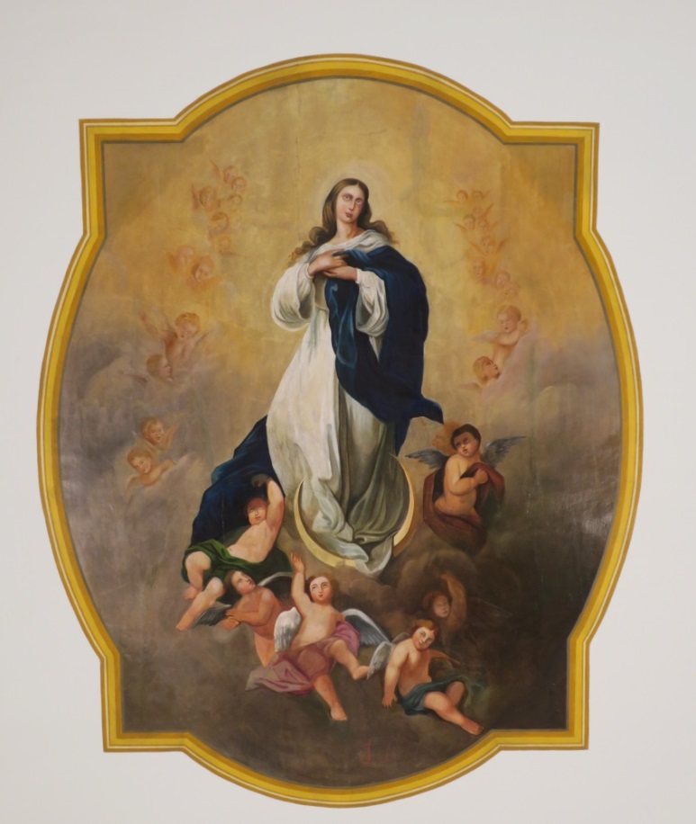La nef est orné d'une peinture de Jost Troxler (1827-1893) représentant l'Assomption de la Vierge. L'auteur s'est inspiré du célèvre tavleau de la'rtiste espagnol Esteban Murillo (1618-1682).
